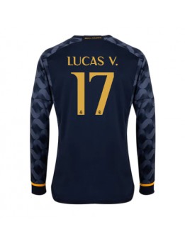 Moški Nogometna dresi replika Real Madrid Lucas Vazquez #17 Gostujoči 2023-24 Dolgi rokav